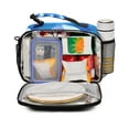 thumbnail image 2 of Blue Astract Pattern with Bows Insulated Lunch Bag Portable Cooler Bag Mommy Bag Large Capacity 6L, 2 of 9