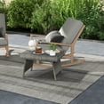 thumbnail image 4 of Costway Patio Folding Rattan Wicker Side Table End Coffee Table Portable Garden Mix Grey, 4 of 9