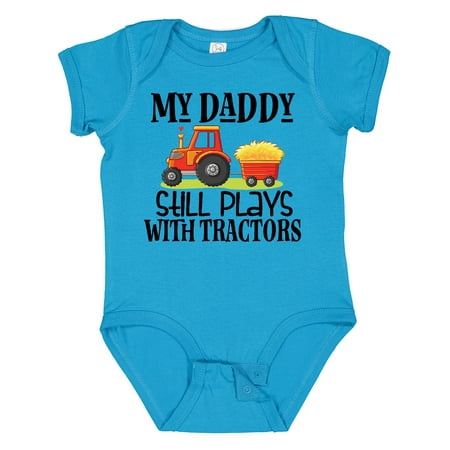 

Inktastic Farming Daddy Plays with Tractors Gift Baby Boy or Baby Girl Bodysuit