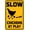 Warning Sign 3, variant on Slow Sign Chickens at Play Funny Sign 8"x12" - Weather Resistant UV Protected Decor for Chicken Coop, Farm Yard, Home Outdoor Indoor