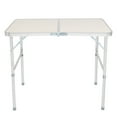 thumbnail image 6 of Aluminum Folding Table, Outdoor Folding Table Suitable for Outdoor Trips and Picnics, Hospitality, Barbecue, Easy to Carry and Storage, White, 6 of 9