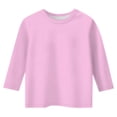 thumbnail image 4 of eczipvz Little Girl Shirts Toddler Girl Long Sleeve Blouse Kids Tee Girls Cuffs T-Shirt Winter Casual Tops Light Pink 4-5 Years, 4 of 5