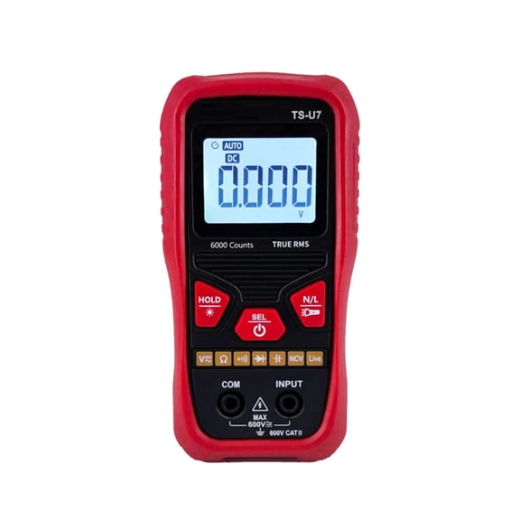 Multimeter Tester Digital Multimeter with Voltmeter and Ohm Meter Resistance; Tests Live, Continuitys