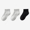 thumbnail image 3 of WMTBSRSW Boys Girls Ankle Socks 3 Pairs Heavyweight Cotton Socks Sweat Absorbing Cushioned Sole Socks for Running Soccer Casual Wear 3-12 Years, 3 of 3
