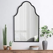 Large Arch Wall Mirror for Decor Antique Black Decorative Mirror with Wooden Frame Large Modern Accent Mirror for Foyer Bathroom Bedroom 32" H x 20" W