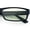 Black Frame - Green Lens, variant on SA106 Mens Hippie Hustler Color Lens Narrow Rectangular Black Frame Sunglasses Pink Lens