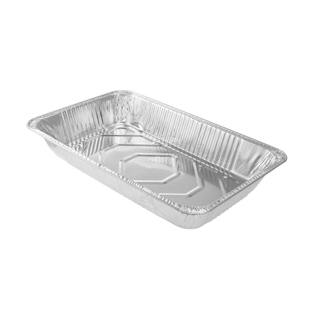 Boardwalk 12.81 in. x 20.75 in. Silver Disposable Aluminum Steam Table  Pans, Full-Size Deep, Platters and Trays (50-Per Case) BWKSTEAMFLDP - The  Home Depot
