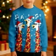 thumbnail image 2 of Byoo Christmas Toddler Boys Sweatshirt Giraffe Graphic Round Neck Knited Ribbed Top Holiday Casual Xmas Pullover Shirt, 2 of 5