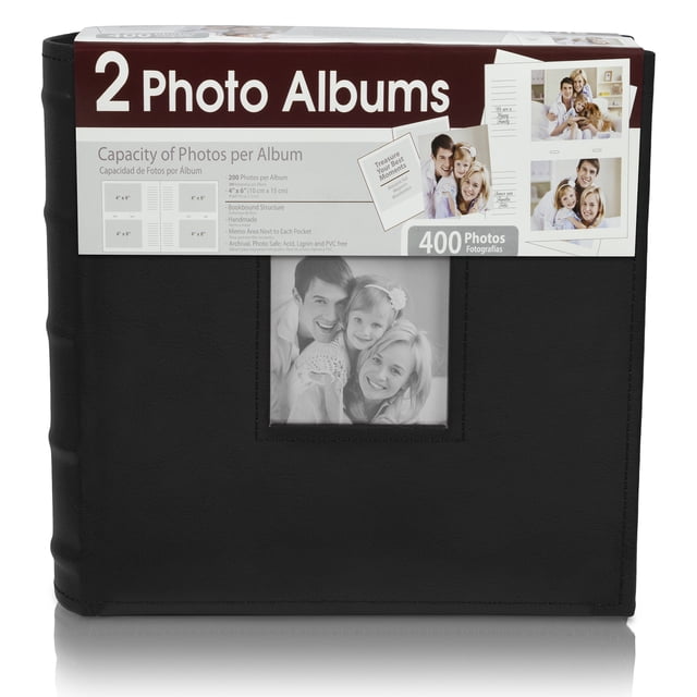 Álbum Fotográfico Betco Color Negro Para 400 Fotos Set Paquete De 2 10x15 Cm