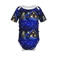 thumbnail image 2 of Balery Christmas Night Pattern Baby Climbing Clothes Infant Bodysuit Cute Infant Bodysuit Baby Romper-18 Months, 2 of 7