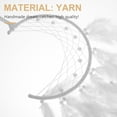 thumbnail image 3 of Miangastore Iron Ring Feather Leather Rope Beads Synthetic Material White 1Pack 18.1x6.1in, 3 of 8