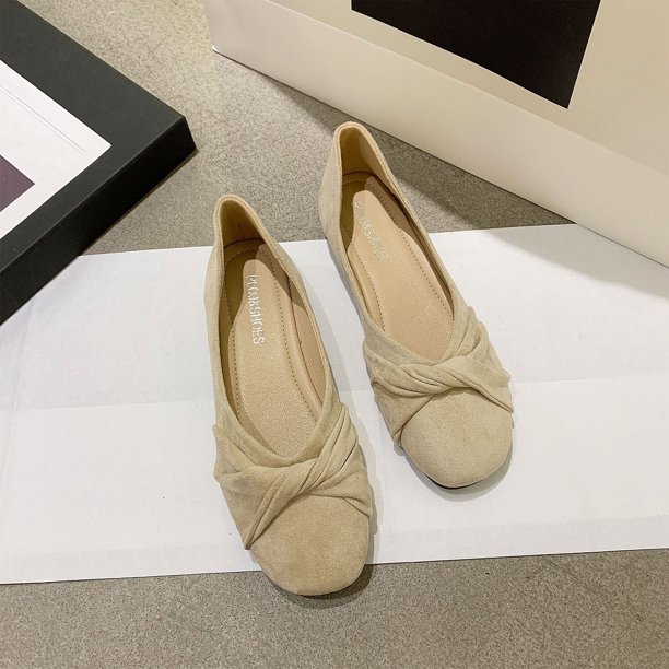 Teissuly Suede Beanie Shoes For Women Fall And Winter New Korean Version Comfortable And Versatile Soft Sole Shallow Mouth Women's Casual Shoes Teissuly WER202312144349