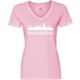 thumbnail image 3 of Inktastic San Francisco California Skyline CA Cities Women's V-Neck T-Shirt, 3 of 5