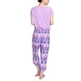 thumbnail image 2 of Muk Luks Women's and Women's Plus Short Sleeve Tee and Capri Sleep Pant Set, 2pc, 2 of 2