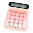 thumbnail image 1 of Mechanical Switch Calculator, LCD Display 24 Keys Automatic Sleep Digits Desktop Calculator with Anti Slip Pads and Sensitive for Office Home School, 1 of 7