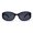 All Black, variant on SA106 Womens Classy 90s Fashion Narrow Oval Plastic Sunglasses Black Tortoise Smoke