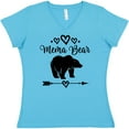 thumbnail image 3 of Inktastic Mema Bear Grandma Women's V-Neck T-Shirt, 3 of 5