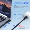 LYUSCI-USB C Right Angle Cable 100W 1ft 2Pack, 4K Video 20Gbps USBC 3.2 ...