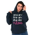 thumbnail image 3 of You Me Dog Love Cute Pet Owner Family Women Plus Size Graphic Pullover Hoodie Brisco Brands 4X, 3 of 4