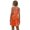 Orange-Red, variant on Women's Ruffle Hem Printed Mini Cami Dress Ninety Five % Polyester Five % Elastane Lightweight Daywear Casual Daily