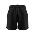 thumbnail image 6 of Xixinqiwan No Boundaries Women's Drawstring Linen Shorts Summer Comfy Elastic Lounge Shorts Athletic Workout Shorts with Pockets, 6 of 6