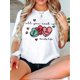 thumbnail image 1 of Valentine's Day Theme Printed Women's T-Shirt, Women's Valentine's Day Gift Casual, Fashionable, ComCamisetas para mujer, lindas camisetas con estampado gráfico, de manga corta, estilo casual, para ve, 1 of 7