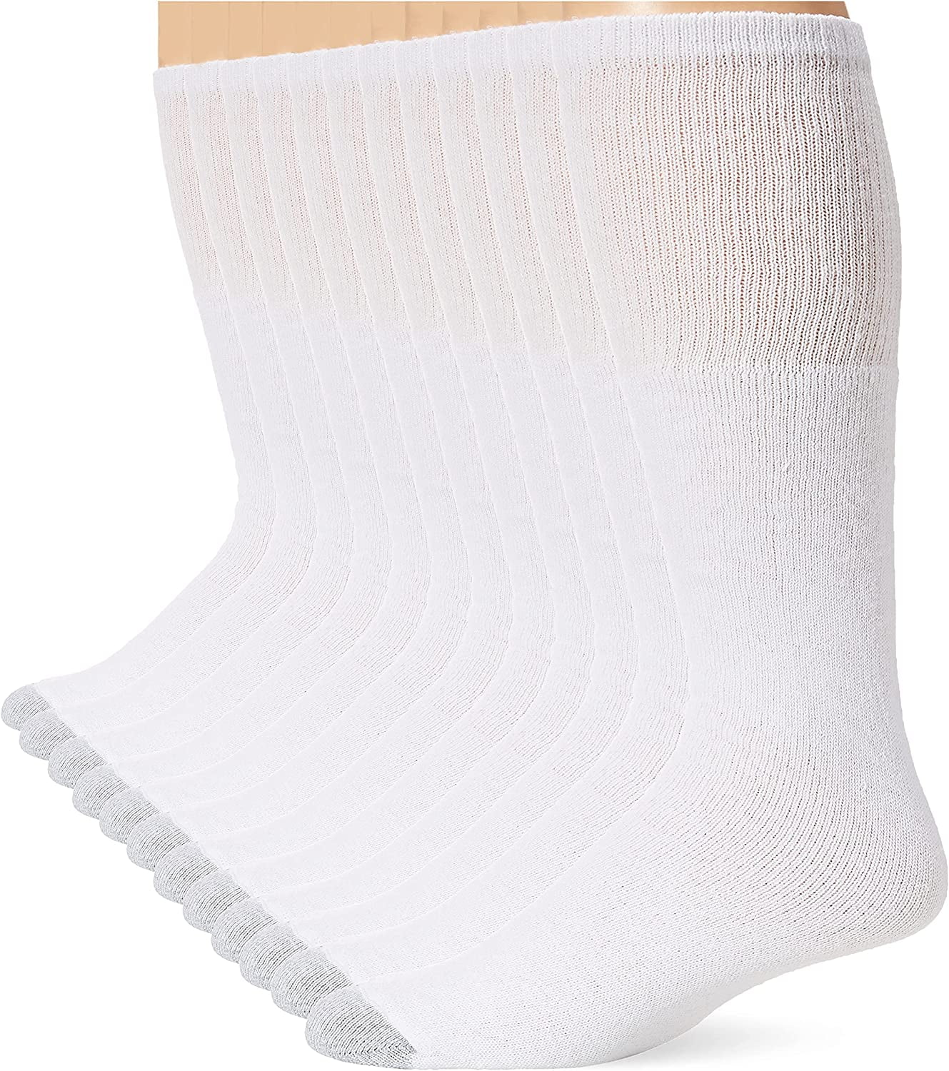 Hanes Men's Over-the-Calf Tube Socks Shoe Sizes 6-12 (24 Pack) 