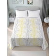 thumbnail image 4 of Yellow Gray Flat Sheet Only Twin Size, Soft Breathable Bed Top Sheets for Mattress, Pastoral Botanical Branch Aesthetics Luxury Bedding Flat Sheets for Home Hotel Bedroom Bed Protection, 4 of 9