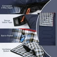 thumbnail image 4 of RedSwing Cotton Flannel Sleeping Bag for Camping and Backpacking, Adults Cold-Weather Envelope Sleeping Bag with 3lbs Filling Options,41°F - 68 °F, 4 of 6