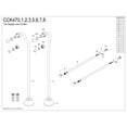 thumbnail image 4 of Kingston Brass CCK477 Vintage Double Offset Supply Line with Wall Bracket Combo, Brushed Brass, 4 of 4