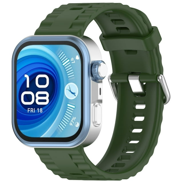 Fit4 Pro Smart Watch Replacement Band Durable Silicone Strap With Secure Silver Buckle Accessory