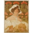 thumbnail image 2 of Henri Privat-Livemont 15x18 Gold Ornate Wood Frame and Double Matted Museum Art Print Titled - Untitled (1901), 2 of 4