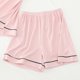 thumbnail image 1 of Pantalones cortos de dormir de estilo coreano para mujer, ropa de dormir, pantalones de pijama de verano, ropa de casa, cintura elástica, cordón, ropa de habitación sólida, 1 of 3