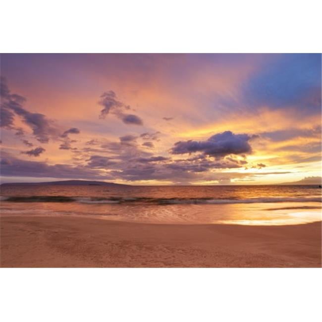 Sunset On Hawaii Beach Poster Print By Design Pics Vibe, 34 X 22 