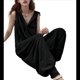 thumbnail image 1 of Mono con Botones y Capucha para Mujer, Sin Mangas, con Bolsillos Negro XL, 1 of 6