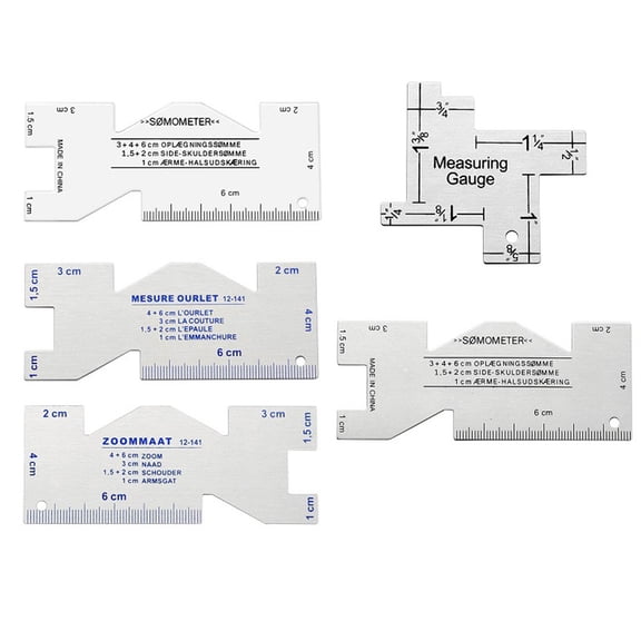 Precision Seam Measuring Gauge Metal Quilting Tailor Ruler Template Sewing Diy Patchwork Ruler Acrylic Gauge Hand Tool D Fangkenuo