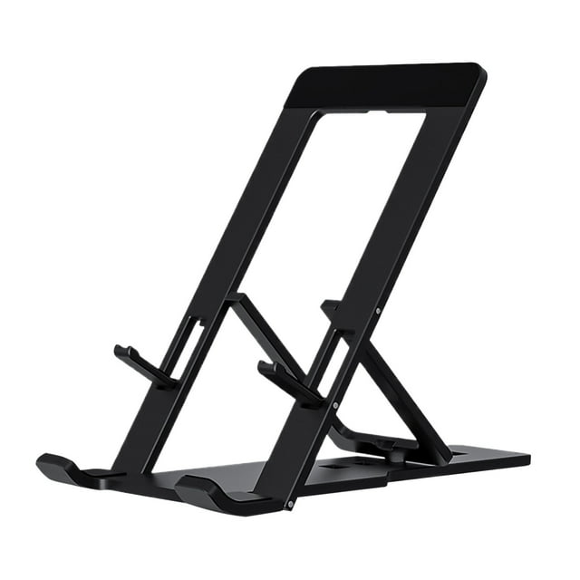 Portable Foldable Aluminum Alloy Phone Stand, Non-Slip Rubber Pad, Lightweight Sturdy, For Desk/Table, Fits Phones/Tablets
