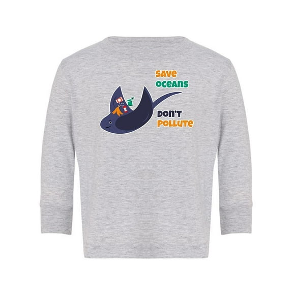 Stop Pollution, Ray Fish Long Sleeve Toddler -Image by Shutterstock, 3 Toddler