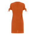 thumbnail image 4 of Vedolay Women'S Casual Dresses Women's Short Sleeve Split Maxi Dress Casual Plain Tie Dye Print Tshirt Long Dresses with Pockets,Orange S, 4 of 5