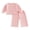 Pink, variant on RUINIXCW Toddler Girls 2 Piece Outfits Adorable Solid Color Long Sleeve Crew Neck Tops and Elastic Waist Pants Set