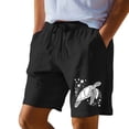 thumbnail image 5 of XINPING Men Swim Shorts Long Casual Solid Color Quick-Dry Swimming Swimsuit Beach Shorts Big and Tall Stretch Fabric Beach Shorts Bathing Suits, 5 of 5
