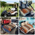 thumbnail image 6 of Golf Cart Seat Covers for 2 Seater, Burnt Orange Brown Soft Microfiber Cart Seat Towel Blanket, Farmhouse Vintage Wooden Absorbent Breathable Non Slip Bench Seats Protector for Golf Course 51"x31", 6 of 9