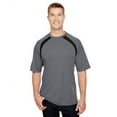 thumbnail image 2 of Men's Spartan Short Sleeve Color Block Crew Neck T-Shirt - GRAPHITE/ BLACK - 3XL, 2 of 4