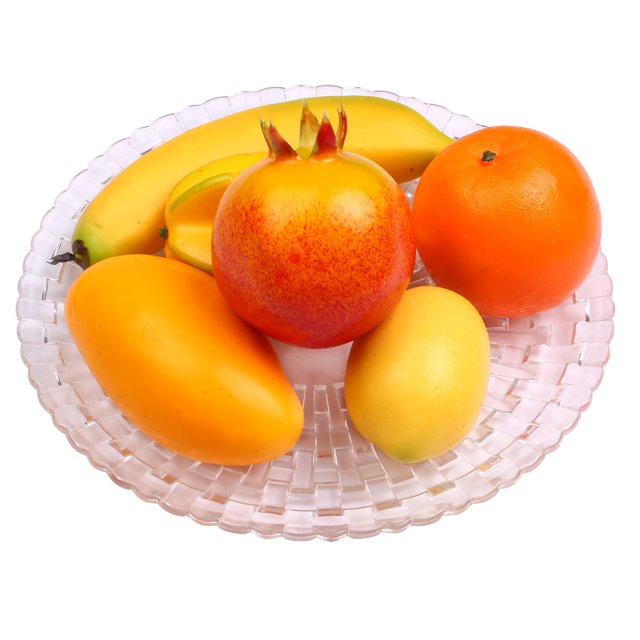 Plateau de Service Rond en Acrylique Transparent de 13,77 Po - Assiette en Plastique Réutilisable, Robuste et Élégante pour Fruits, Bonbons, - Idéal pour Mariages, Fêtes, Rassemblements - Paquet Simple avec Décoration Aléatoire