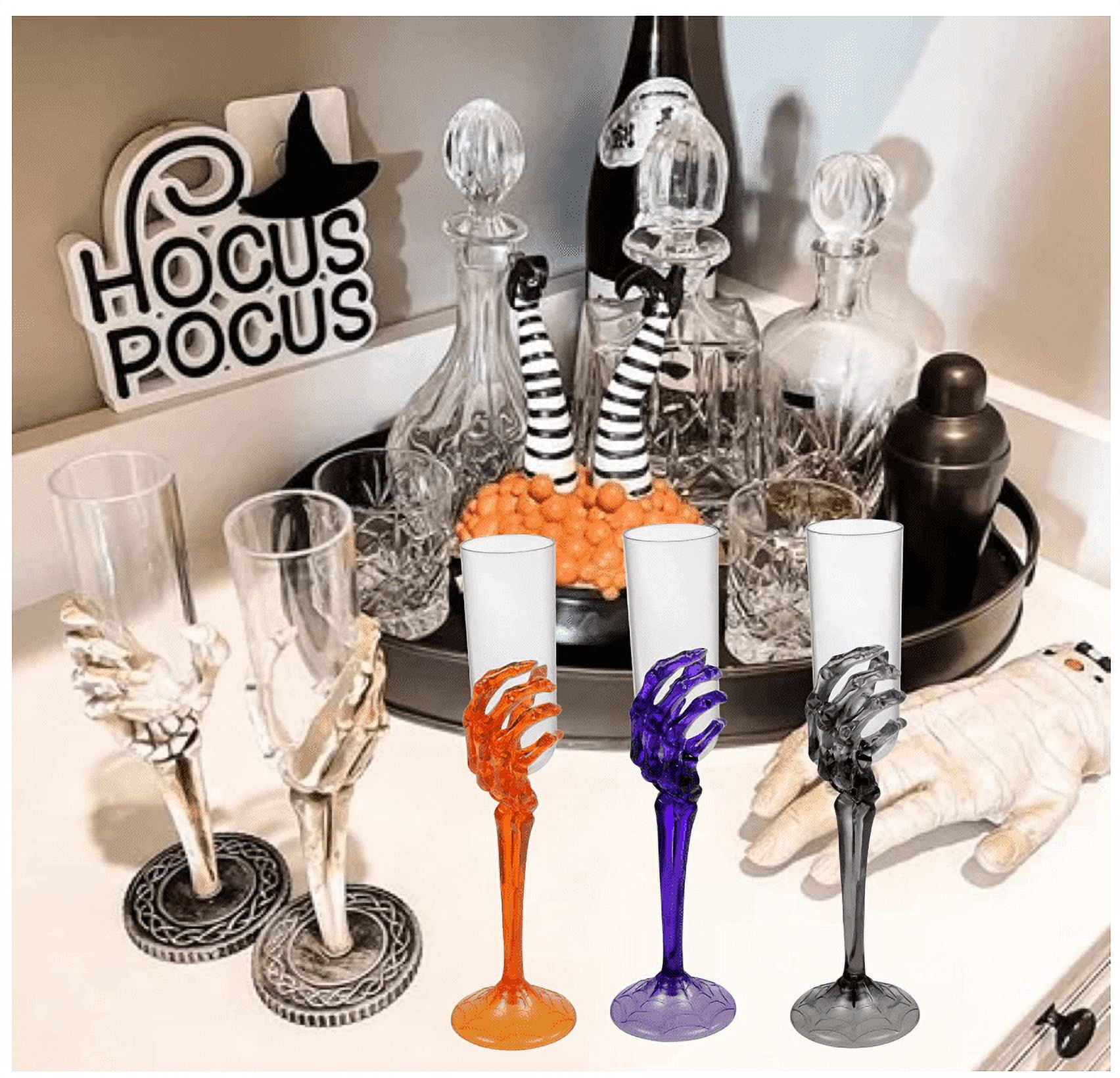 Skeleton Hand Champagne Glass