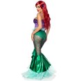 thumbnail image 4 of Leg Avenue Women's Under the Sea Mermaid Halloween Costume, Purple/Green, X-Small, 4 of 5