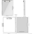 thumbnail image 5 of FVClipboard with Storage,Heavy Duty Clip Boards8.5x11with2 Storage Case,Clear Visible Top Panel Storage Clipboards,Side Opening Clip Boards,Nursing Clipboard Folder Case for Office Supplies-Pale Pink, 5 of 12