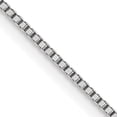 thumbnail image 2 of Avariah Diamonds Solid 18K White Gold 0.9mm Box with Lobster Lock Chain - 20"- Made In Italy, 2 of 8