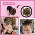 thumbnail image 6 of Messy Bun Beach Blonde Hair Piece Human Hair Blonde – Natural Soft Updo Look, Secure & Lightweight Hair Bun Extensions For Women, messy bun hair piece, 6 of 8