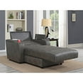 thumbnail image 3 of Reclining Chaise Lounge Chair with USB Charger, StorageCupholder - Power Recliner, Gray, 3 of 8